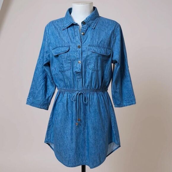 Speed Limit MPH Denim Mini Dress. Size Medium - Picture 1 of 14
